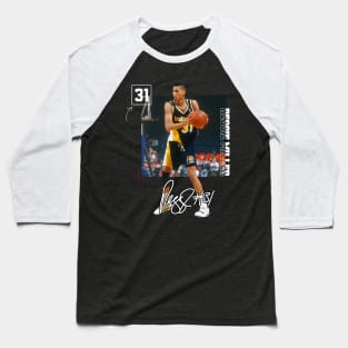 Reggie Miller Choke Sign Basketball Legend Signature Vintage Retro 80s 90s Bootleg Rap Style Baseball T-Shirt